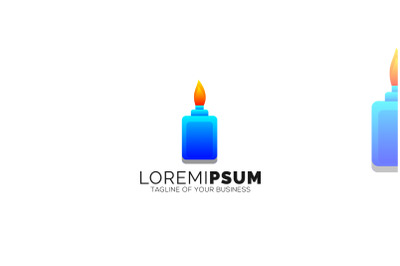 candle icon logo design illustration template