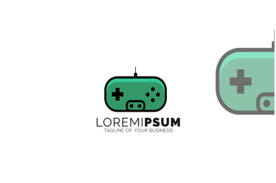 game pad logo design icon template