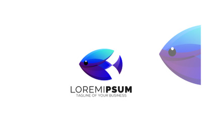 fish colorful design illustration logo design