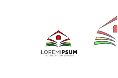 house book logo for learn template