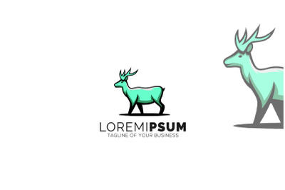 deer logo colorful design template