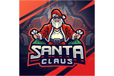 Santa clause esport mascot logo design