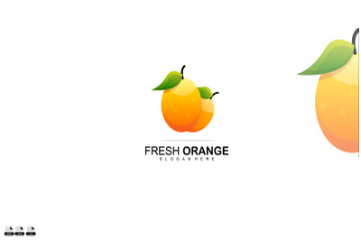 fresh orange fruit illustration design template