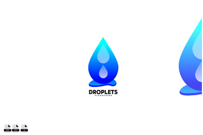 water drop design illustration logo design color
