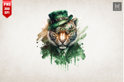 Badass Gangster Tiger St Patrick&#039;s Day