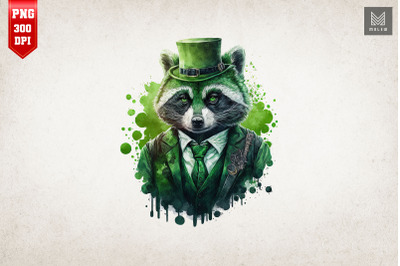 Gangster Racoon St Patrick&#039;s Day