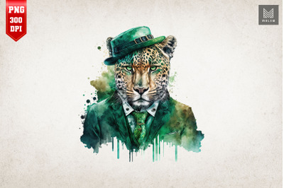 Gangster Leopard St Patrick&#039;s Day