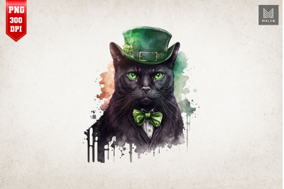 Gangster Black Cat St Patrick&amp;&23;039;s Day