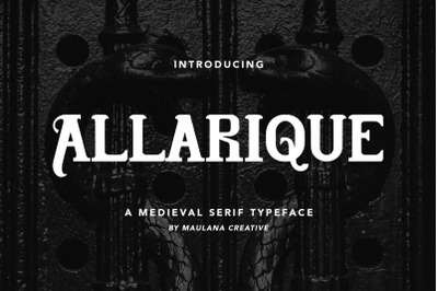 Allarique Medieval Serif Typeface
