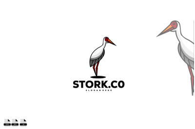 pelican design logo mascot illustration