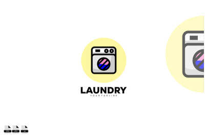 laundry logo icon design color symbol for business