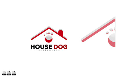 house dog logo illustration design symbol for your business