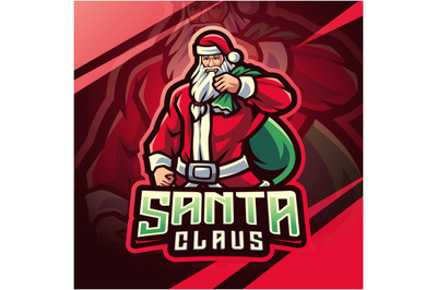 Santa clause esport mascot logo design