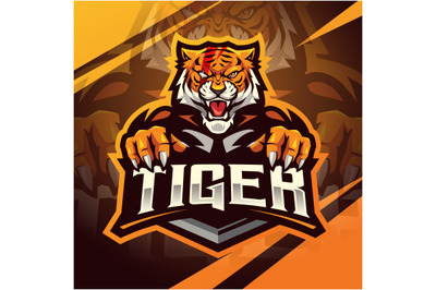 Tiger&amp;nbsp;esport mascot logo design