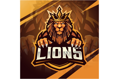 Lion&nbsp;esport mascot logo design