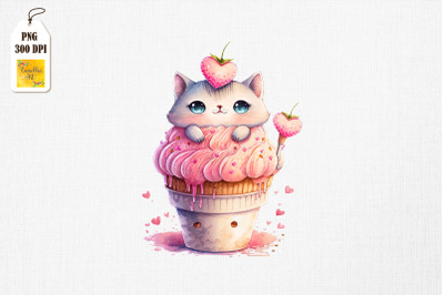 Cute Cat Loves Cupcake Valentine&amp;&23;039;s Day 2