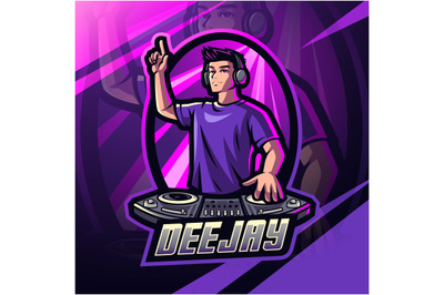 Deejay esport mascot logo design