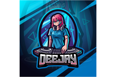 Deejay esport mascot logo design