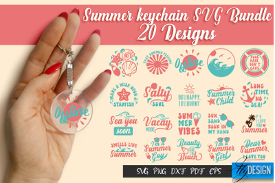 Summer SVG Keychain Bundle | Summer Quotes SVG Design &nbsp;