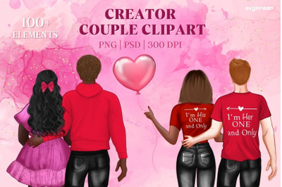 Valentines Day Couple Clipart Bundle | People Creator