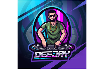 Deejay esport mascot logo design