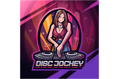 Disc Jockey esport mascot logo design