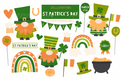 St Patrick&#039;s day clipart set