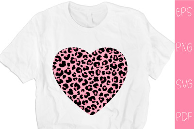 Leopard Heart sublimation. Leopard Heart T- shirt design