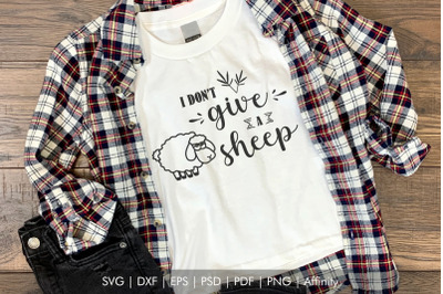 I Don&#039;t Give a Sheep Funny SVG Farm Quote Illustration
