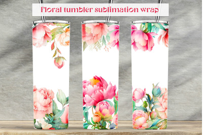 Flower Tumbler Wrap design Spring Tumbler sublimation png