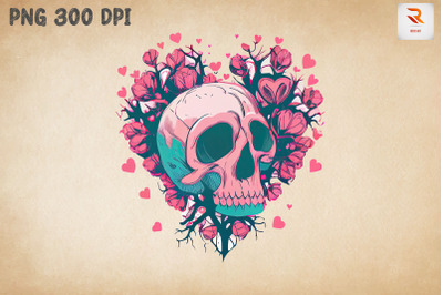 Skull &amp; Hearts Happy Valentine&#039;s Day 2