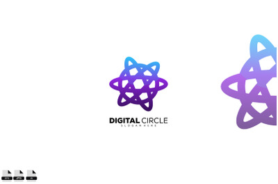 digital circle illustration logo company design symbol