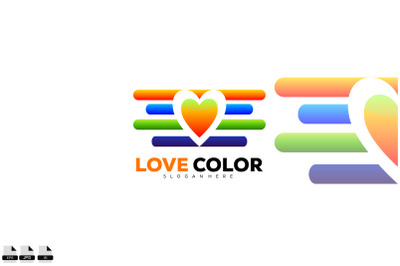 love logo colorful design template