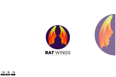 bat wing symbol logo design template business