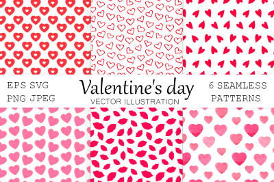 Valentine&#039;s day pattern. Hearts SVG. Valentine&#039;s background