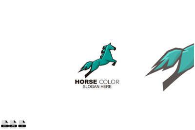 horse jump logo vector design colorful symbol