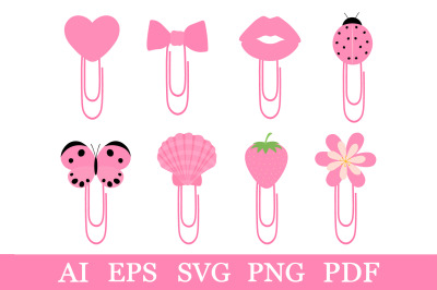 Paperclip bookmark clipart. Paperclip bookmark SVG