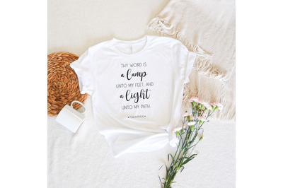 Bible Verse SVG, Thy word is a lamp unto my feet, Psalm SVG