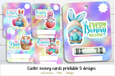 Easter money holder bundle Easter bunny money card for kids