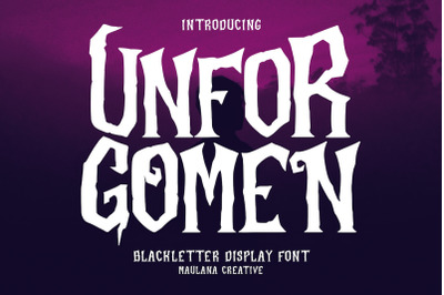 Unforgomen Blackletter Display Font