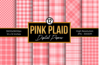 Pink Buffalo Plaid Digital Papers