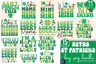 Retro St patrick&#039;s Day SVG Bundle