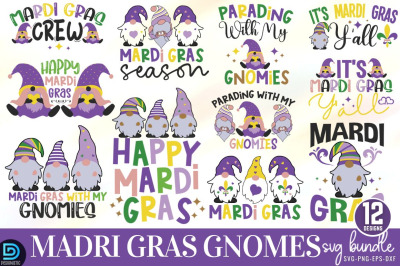 Madri Gras Gnome SVG Bundle