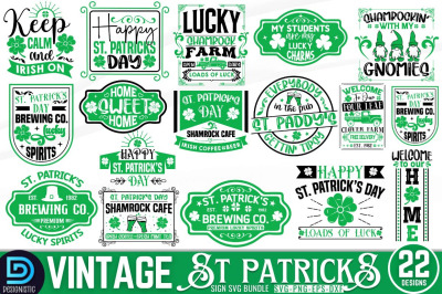 Vintage Retro St patrick&#039;s Day SVG Bundle