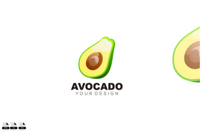 avocado design logo vector illustration symbol