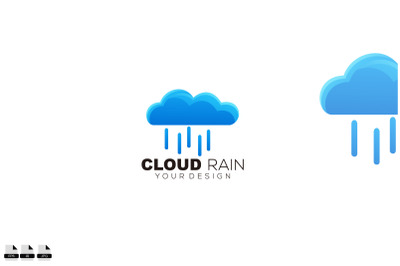 cloud rain design template logo for business