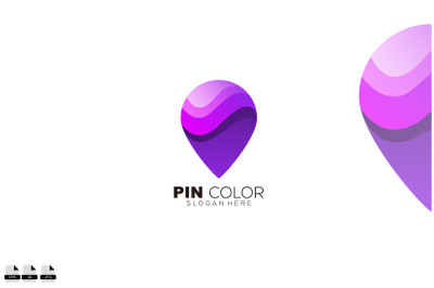 pin location colorful logo design illustration symbol