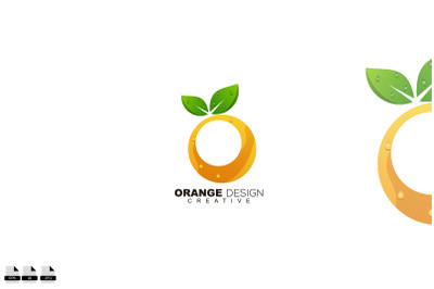 orange design template logo for icon business