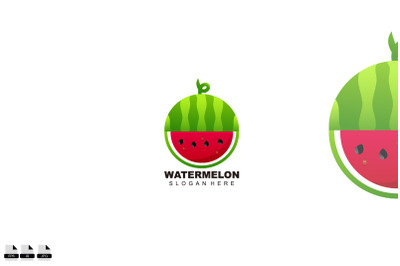watermelon fruit illustration design icon for business