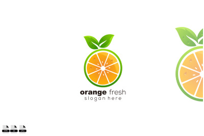 orange fruit fresh design illustration icon